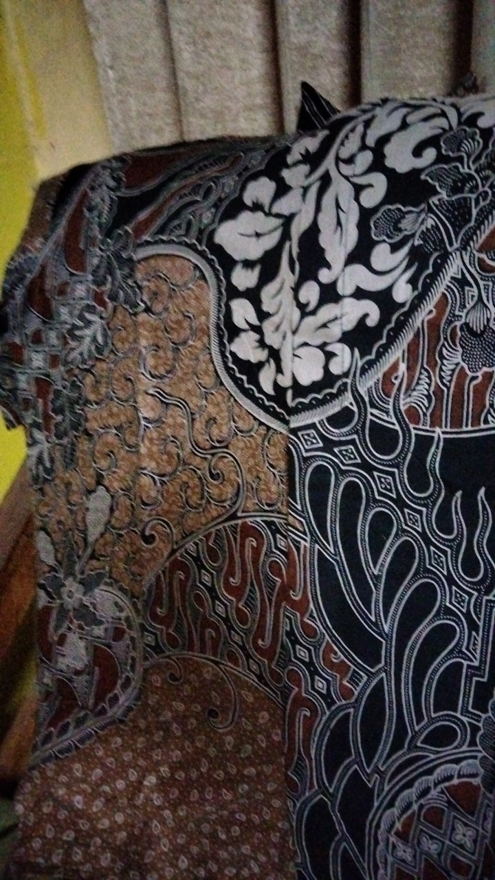 Hrb026 Kenongo Hem Kemeja Batik Pria Kerja Lengan Pendek Katun Primis Premium Halus M L Xl Xxl