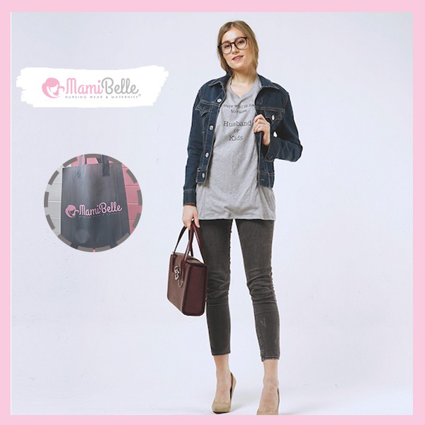 

Mamibelle Gaia Blouse Menyusui & Hamil Nursing Wear Grey Premium