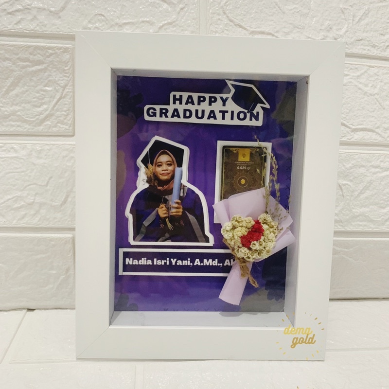 Graduation Gift / Kado Wisuda / Minigold Gift Series / Frame Logam Mulia