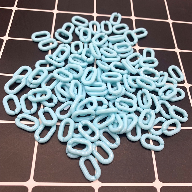 100pcs / Lot Rantai Link Akrilik 15x10mm Warna-Warni Untuk Membuat Perhiasan Kalung / Gelang