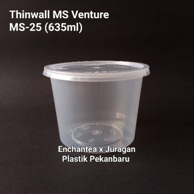 Mangkok Plastik Thinwall MS-25 | MS Venture 635ml isi 50pcs/pack MS 25 635 ml