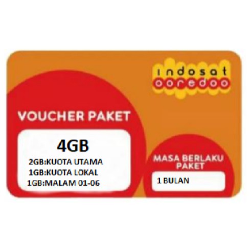 Voucher Data Indosat 4GB