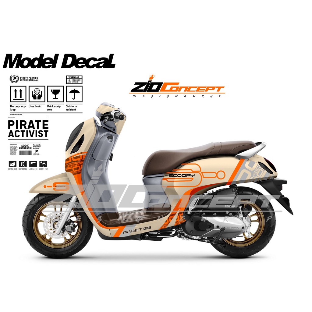 DECAL SCOOPY PRESTIGE STIKER SCOOPY SIMPLE