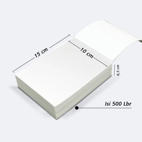 Label Barcode Direct Thermal 100 X 150 mm 100x150 4x6&quot; isi 500pcs ukuran A6