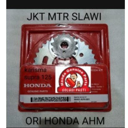 gear set rantai roda set drive chain kit supra x125 karisma ori honda ahm asli honda