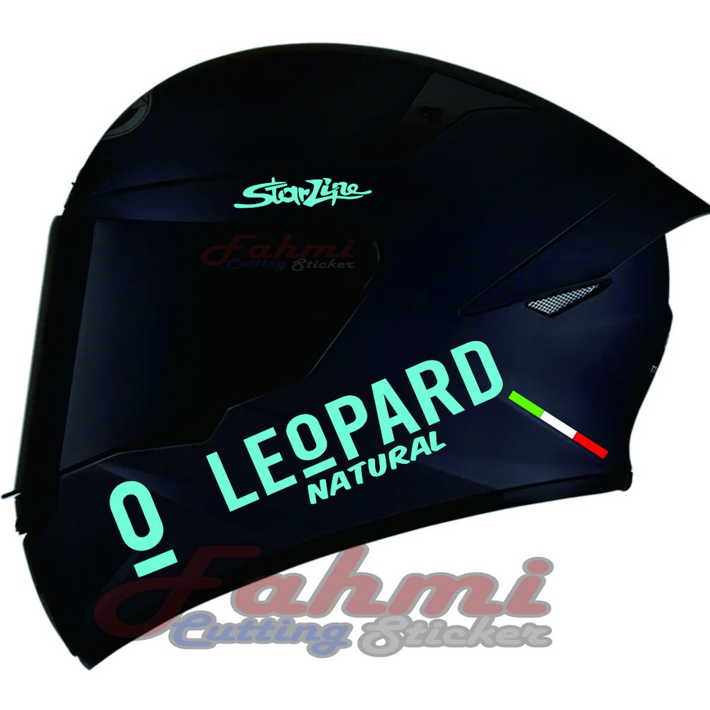 cutting helmet leopard bisa buat. full pace&amp;half face