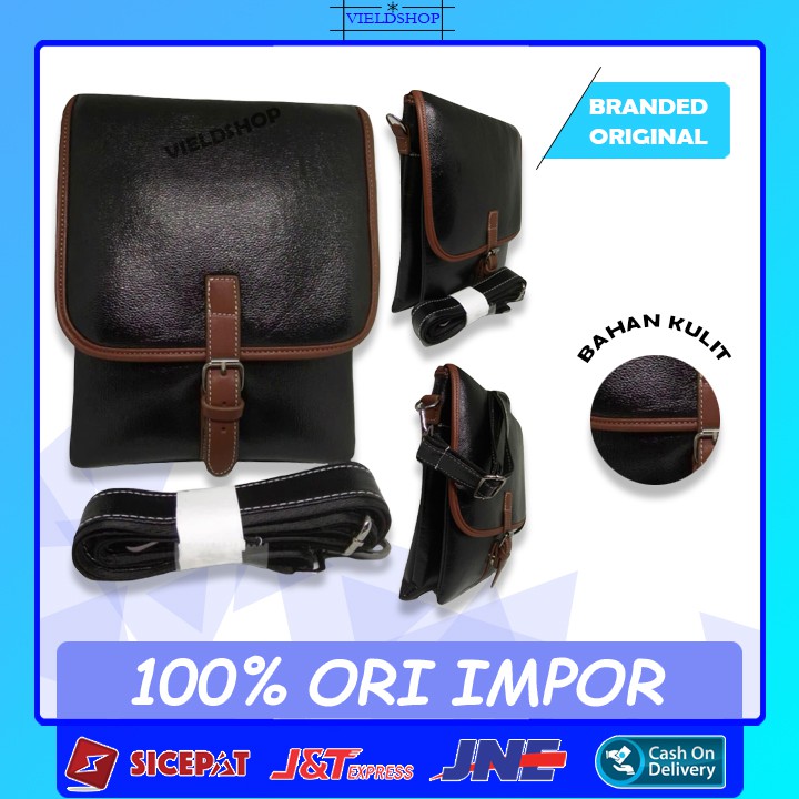 P1 TAS SLING BAG SLINGBAG SELEMPANG SLEMPANG KULIT BAHU KECIL ANTI AIR IMPORT BRANDED PRIA COWOK