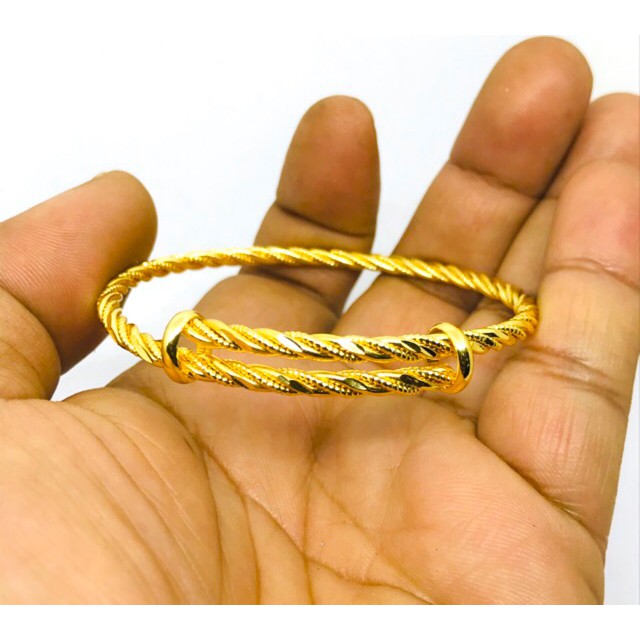 Gelang tangan wanita gelang serut gelang bangle bisa di atur besar kecil gelang