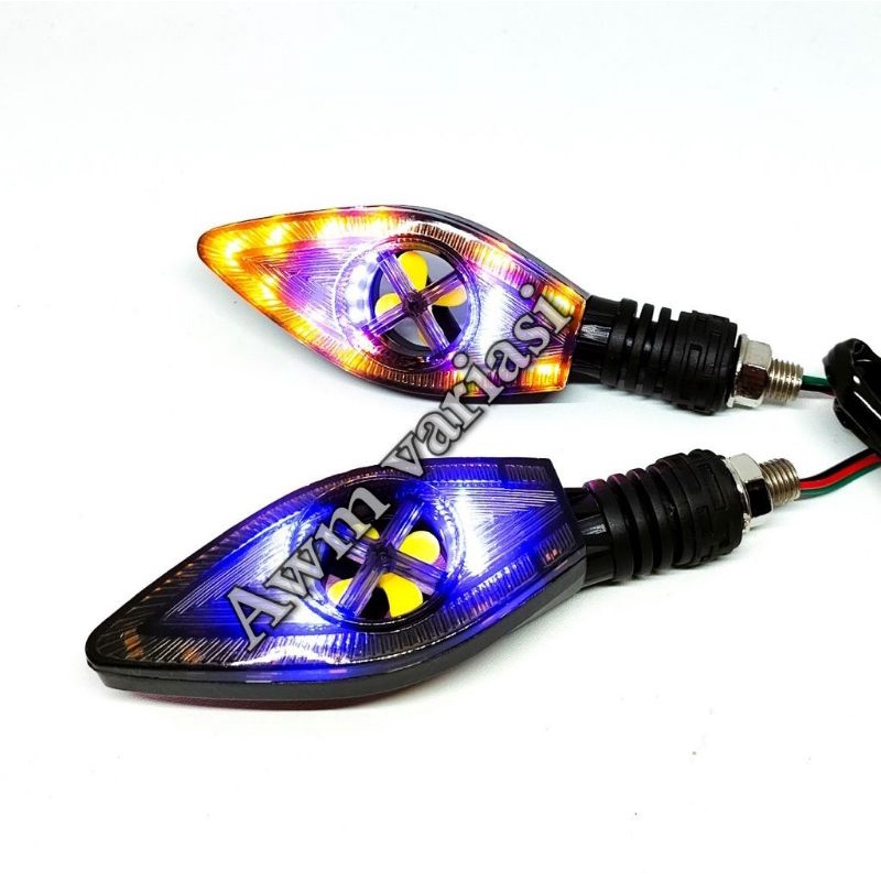 NEW Sein Running 2 Mode Lampu Sen Led Running Model Kipas Universal Semua Motor