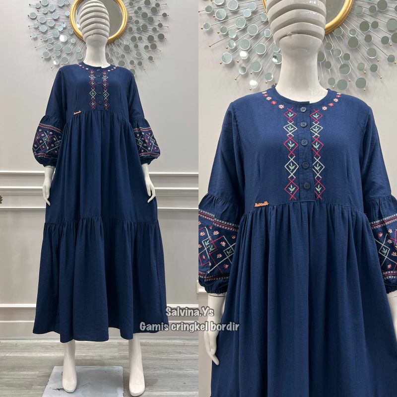 Gamis kringkel salvina bordir