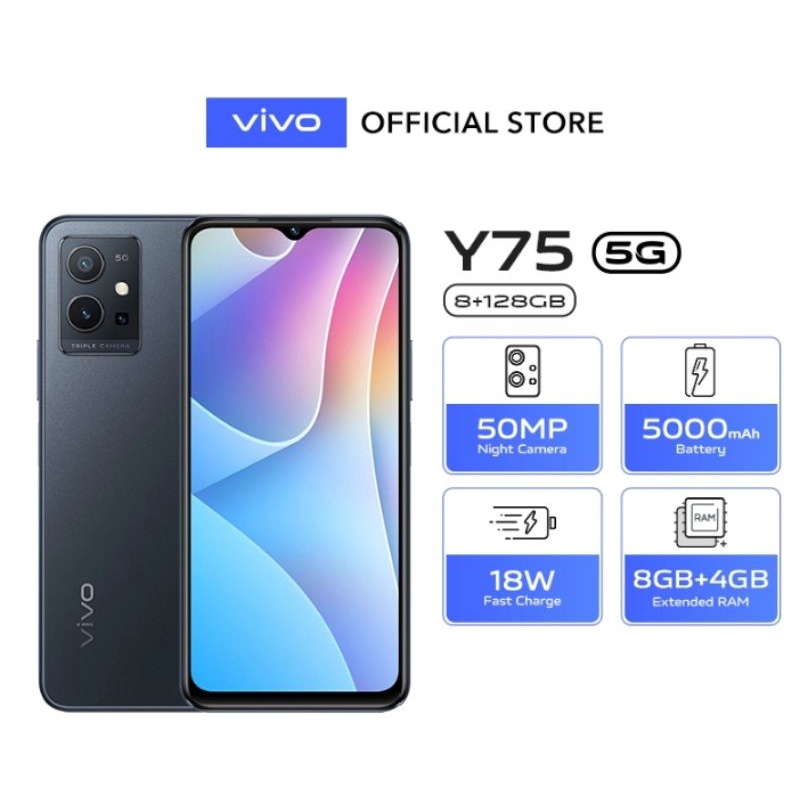Vivo Y75 (5G) Ram 8/128GB - Garansi Resmi 1 Tahun