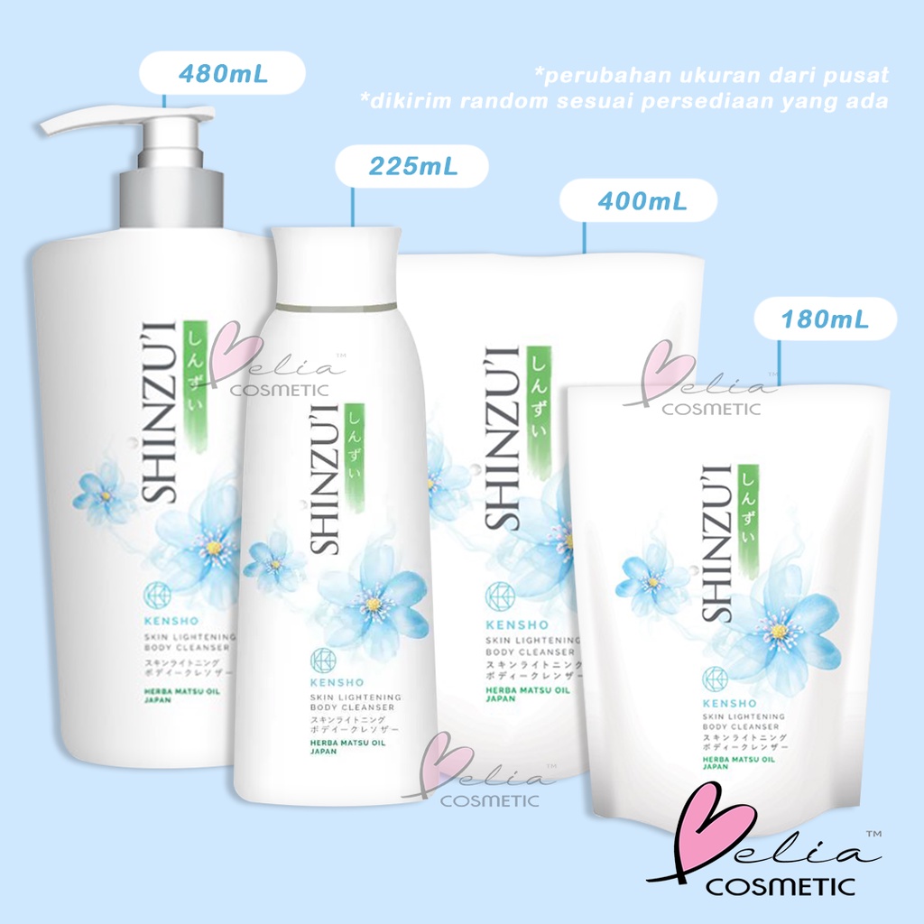 ❤ BELIA ❤ SHINZUI Lightening Body Cleanser | Sabun Cair Shinzu'i | Body Wash 480ml 400ml 225ml 180ml