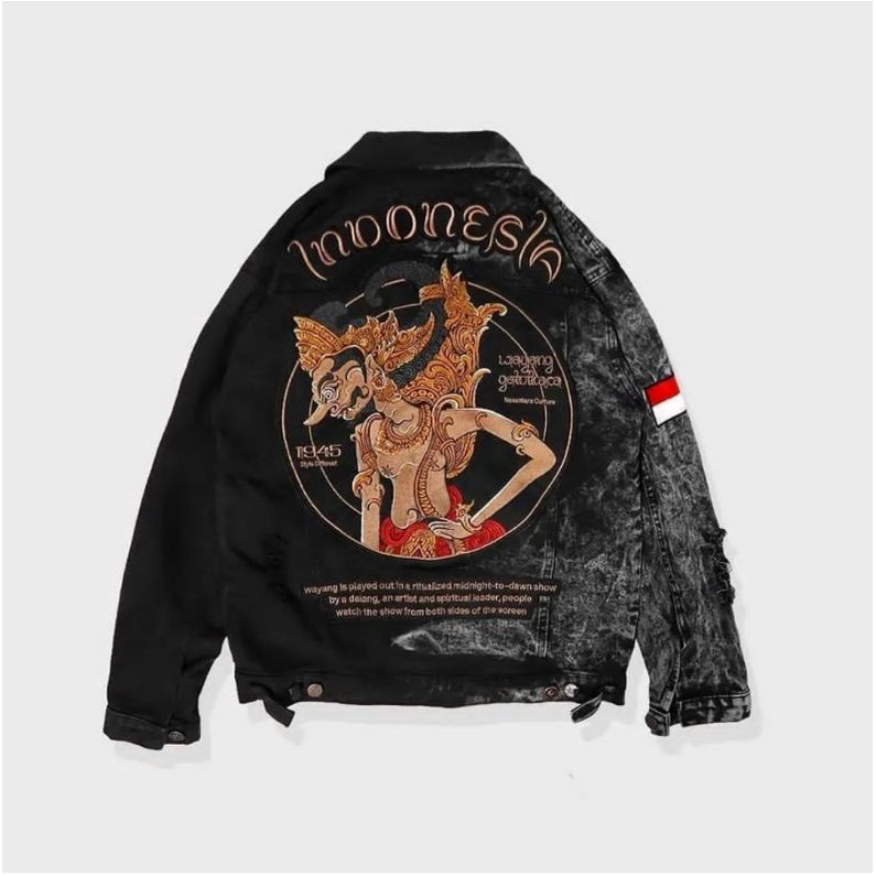 STHIRA | MEMPHIS RIPPED DENIM JACKET - WAYANG
