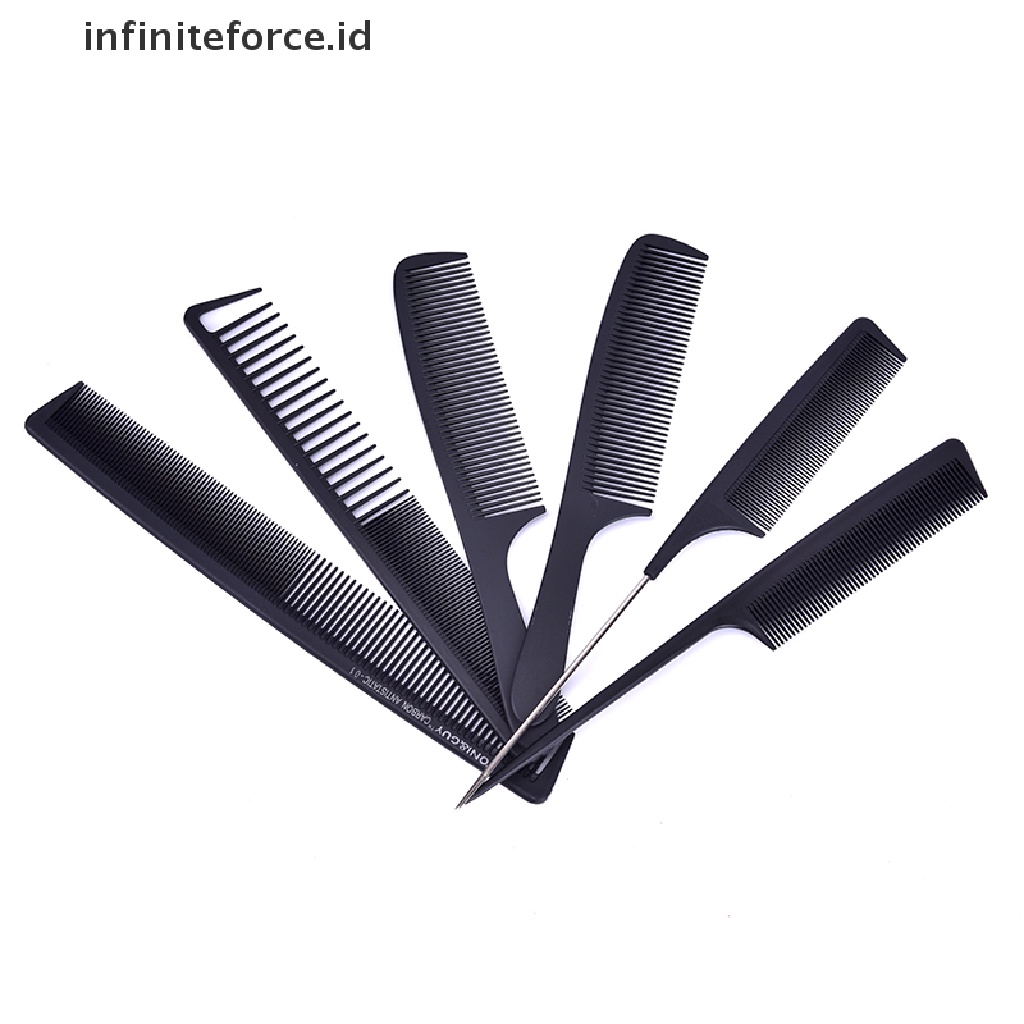 (Infiniteforce.Id) Sisir Rambut Profesional 11 Gaya Bahan Karbon Anti Statis Untuk Salon