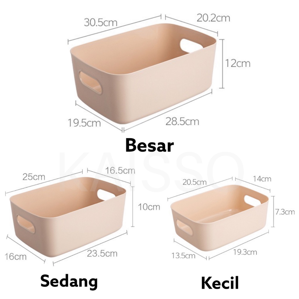 KAISSO - STORAGE BOX SERBAGUNA / KERANJANG BOX SERBAGUNA / KOTAK PENYIMPANAN PLASTIK