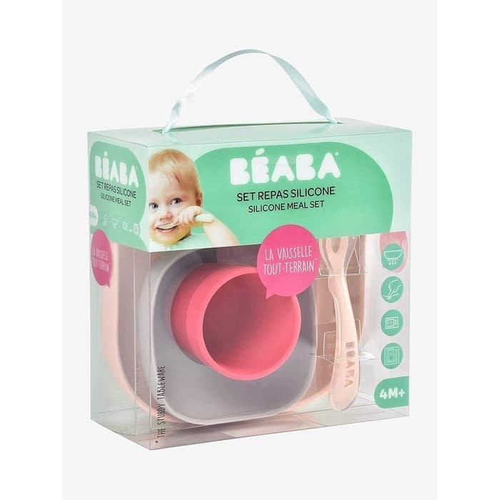 Beaba Silicone Meal Set (4pcs) - Peralatan Makan Anak