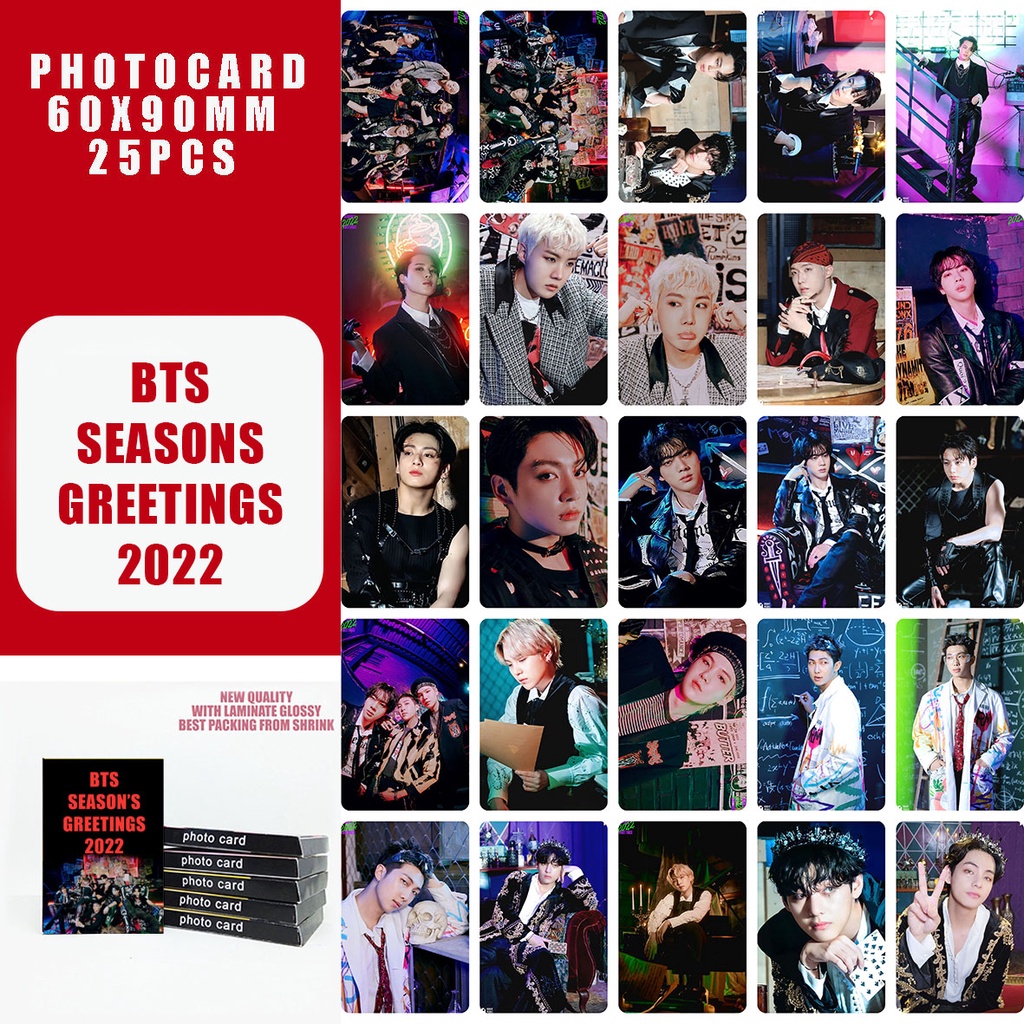 Photocard bts season greetings grup 1pack isi 25pcs