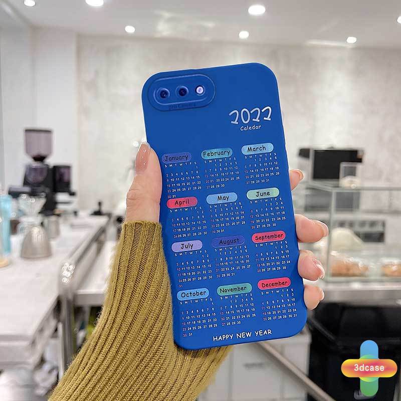 Casing Soft Case OPPO A54 A15 A5S A3S A16 A95 A7 A5 A9 A31 A53 2020 A12 A1K A16K A54S Reno 4 5F 4F A74 A15S A52 A11K A92 A35 A11 A93 A32 A72 A94 A53S F17 PRO A16S A12S 2022 Calendar Klein Blue Angel Eyes Camera Protector Case