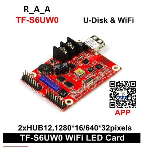 ANDROID CONTROLLER LED RUNNING TEXT TF-S6UW0 USB WIFI wireless