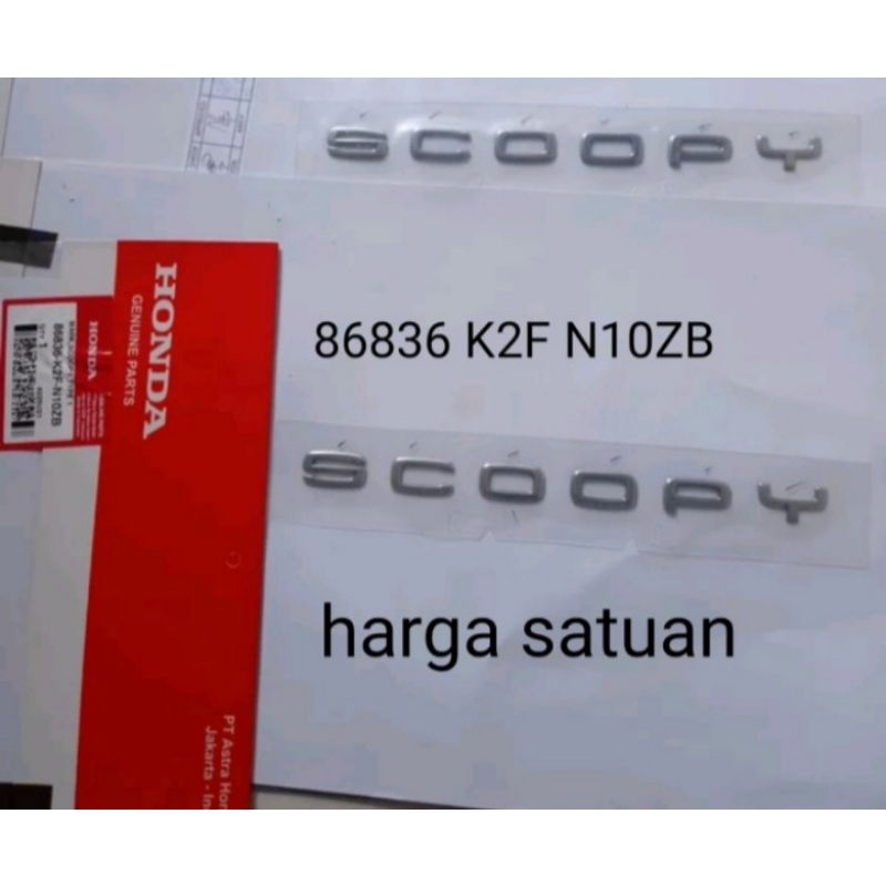 Emblem Scoopy fi 2021 ORI AHM harga satuan