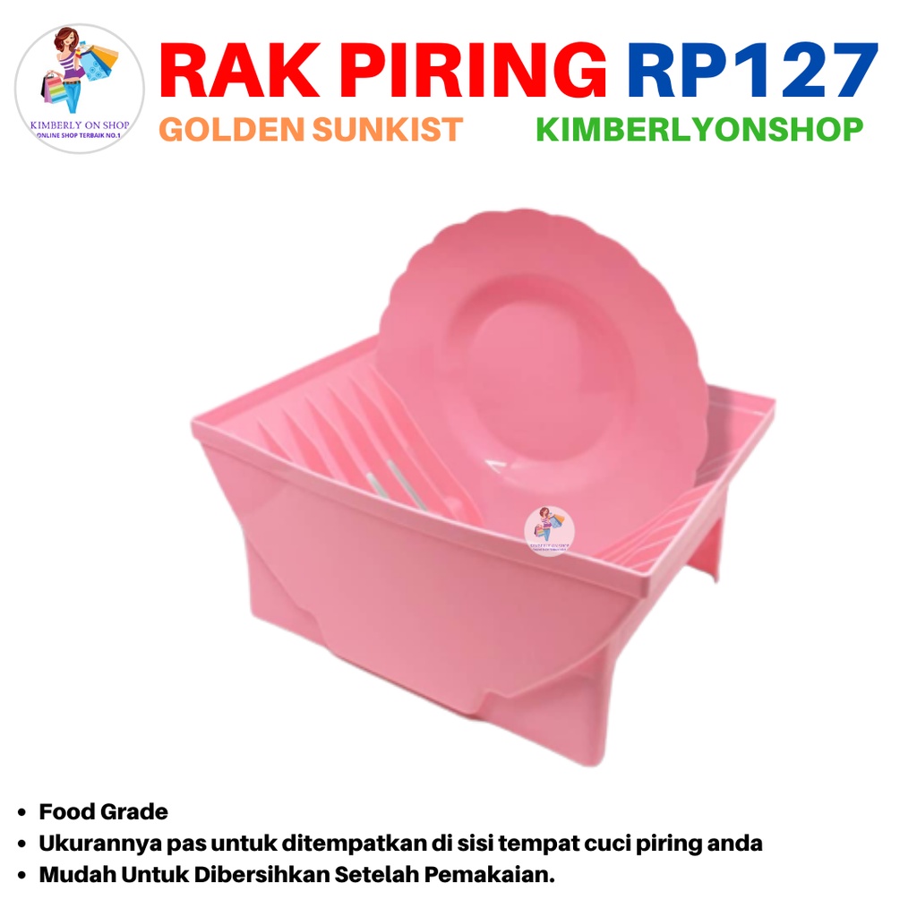 Rak Piring Dapur Plastik RP 127 Golden Sunkist