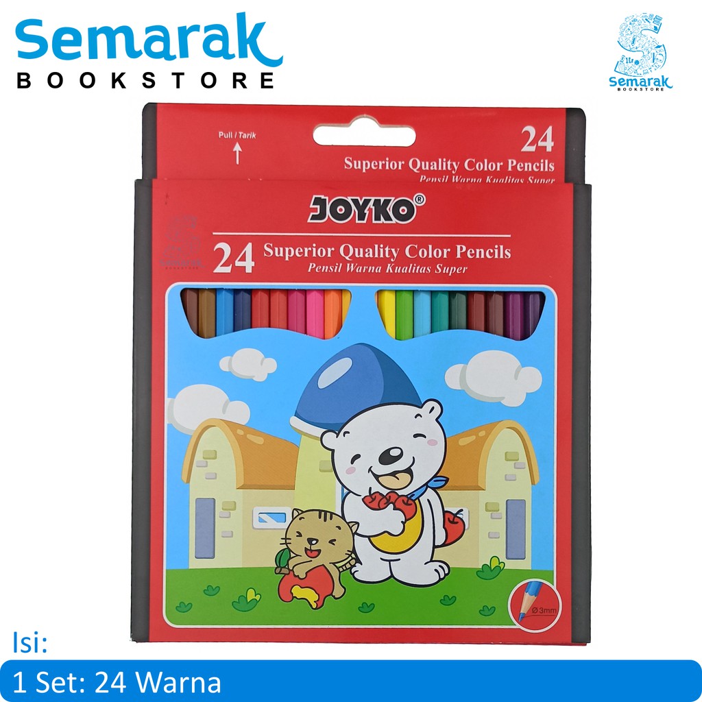 

Pensil Warna Kualitas Super Joyko CP-24PB 24 Warna
