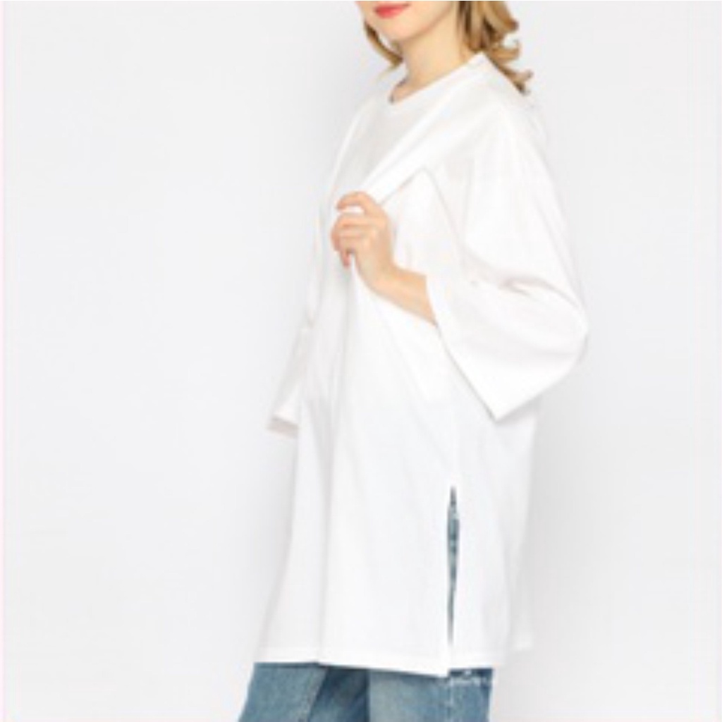 Atasan Wanita 7/8 Kaos Polos Lengan Panjang Outfit Kekinian Terbaru Oversize Jumbo Busui Friendly Oversized Premium