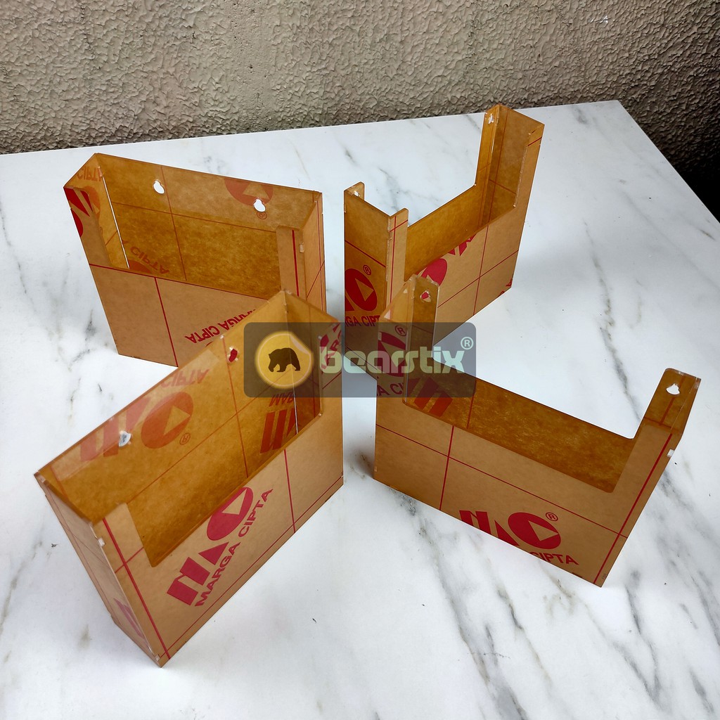 Tempat brosur dinding flyer holder A5 akrilik meja kartu nama kasir cafe rak brosur katalog edaran