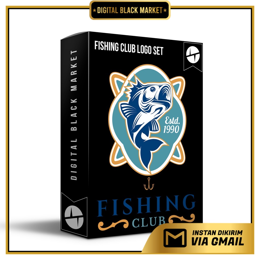 Fishing Club Logo Set Vector - Coreldraw