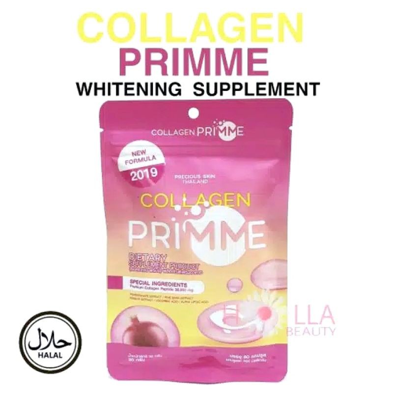 [ HALAL ] COLLAGEN PRIMME SKIN WHITENING SUPPLEMENT / SUPLEMEN KECANTIKAN / PEMUTIH  KULIT