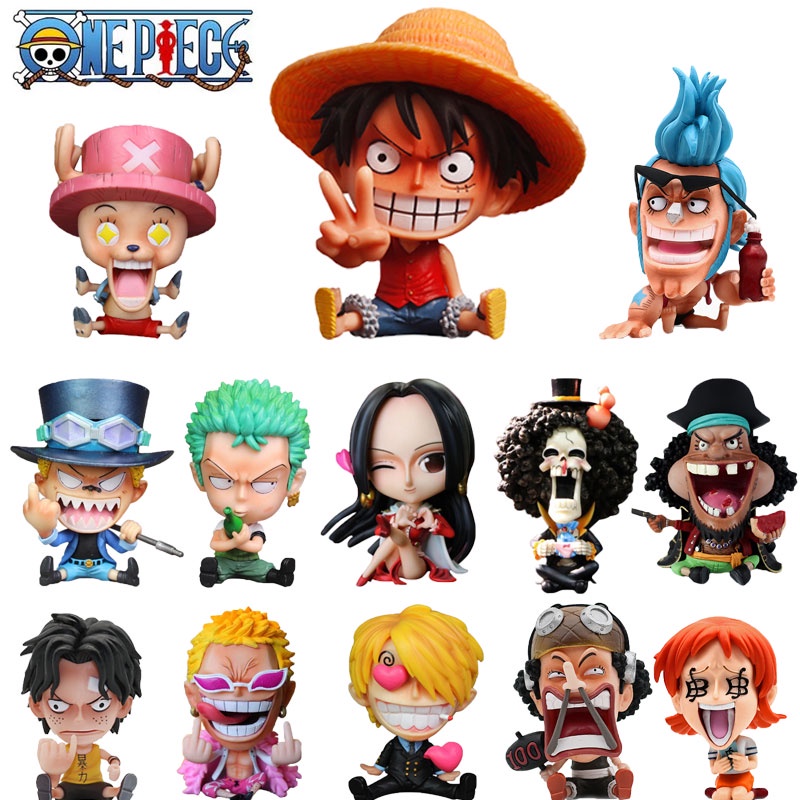 Action Figure One Piece Lucu 14 Gaya Q Action Figure Karakter Luffy Zoro Ace Robin Chopper Hancock Untuk Koleksi Penggemar