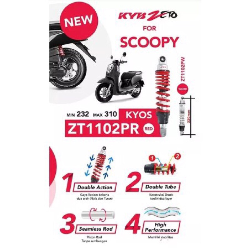 shockbreaker kayaba kyb zeto scoopy fi beat fi zeto spring adjuster