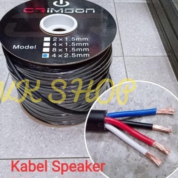 Kabel Speaker Audio Crimson 4x2.5/ 4 x 2.5 Eceran Per 50 Meter