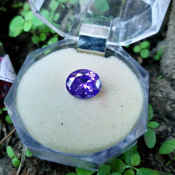 batu mustika kecubung wulung natural