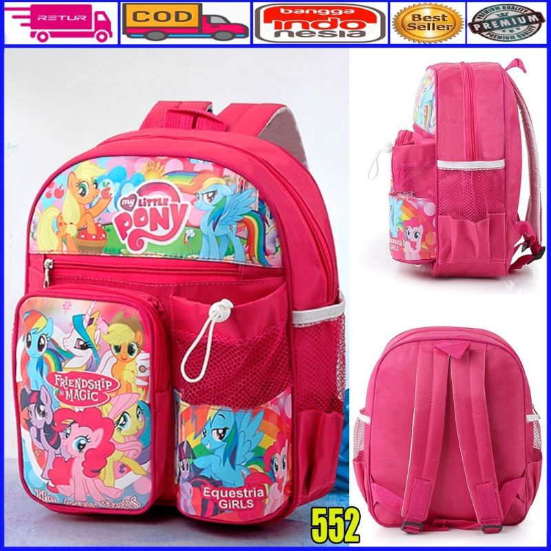 TAS RANSEL ANAK PEREMPUAN KARAKTER LOL KUDAPONI KITTY  FROZEN /FREE BOTOL