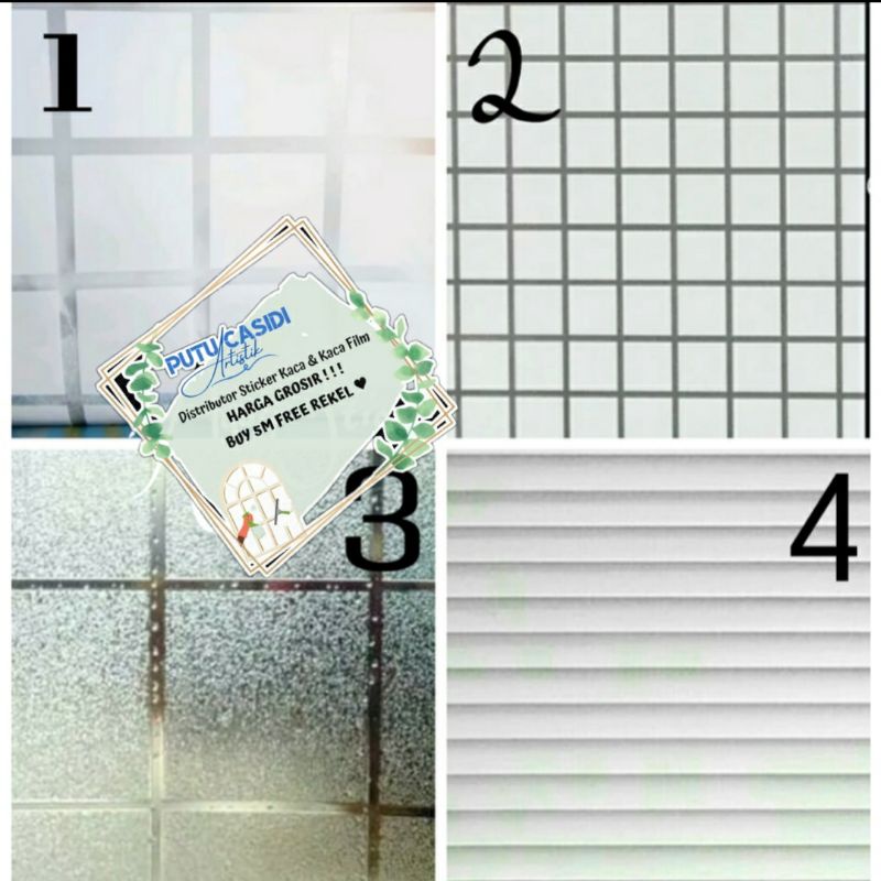 sticker kaca untuk jendela bisa juga untuk dapur motif best seller