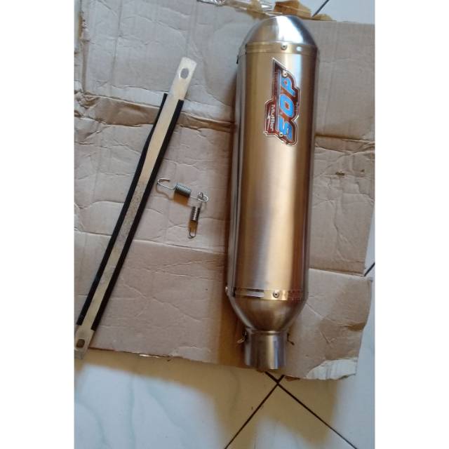 Knalpot DOS kapsul kotak pir & klem lengkap