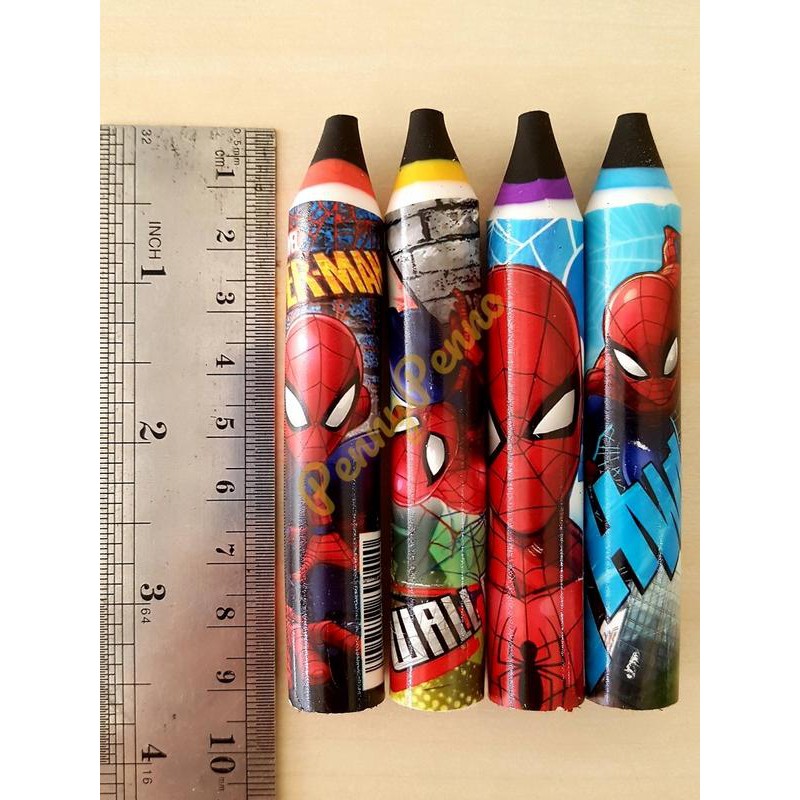

nn Penghapus Bentuk Pensil Unik dan Lucu ( Tinggi 9cm) Model Spidermen