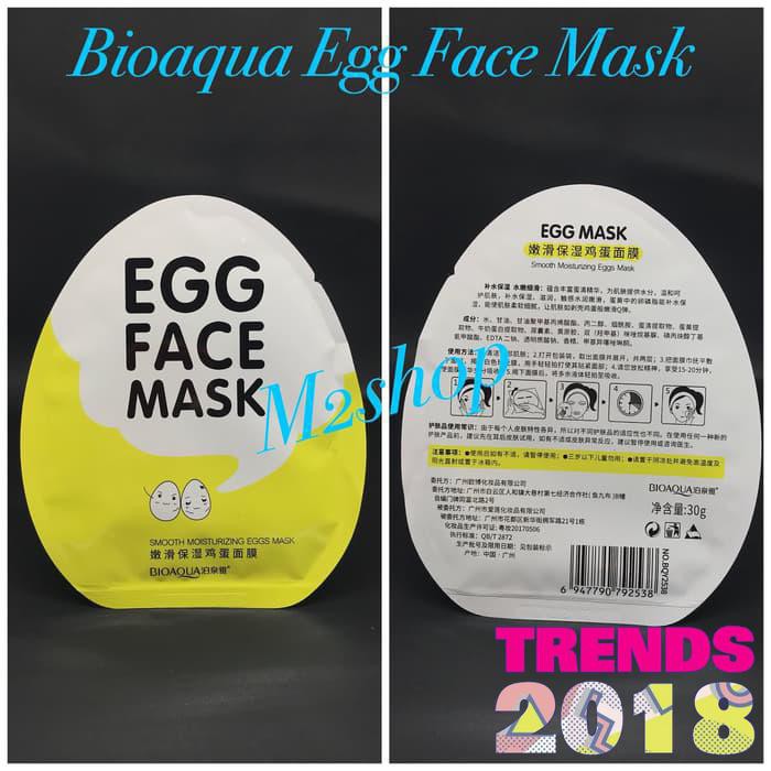 [ EGG MASK ] BIOAQUA EGG FACE SHEET MASK - MASKER TELUR