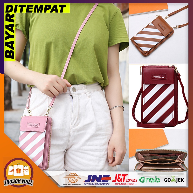 JM Tas Dompet Pocket Tempat HP Wanita / Tas Selempang Dompet Tempat HP Wanita  / Tas HP Wanita Selem