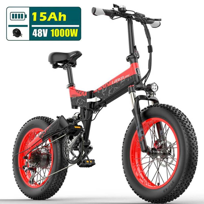 Lankeleisi Sepeda Elektrik Smart Moped 20 Inch 48V 15Ah - X3000Plus Red