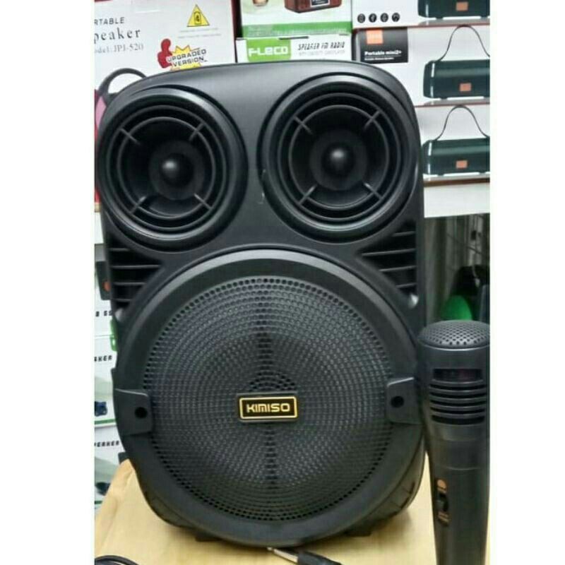 COD Speaker bluetooth 6,8 INCH Kimiso 338/3381 //plus mic karoke