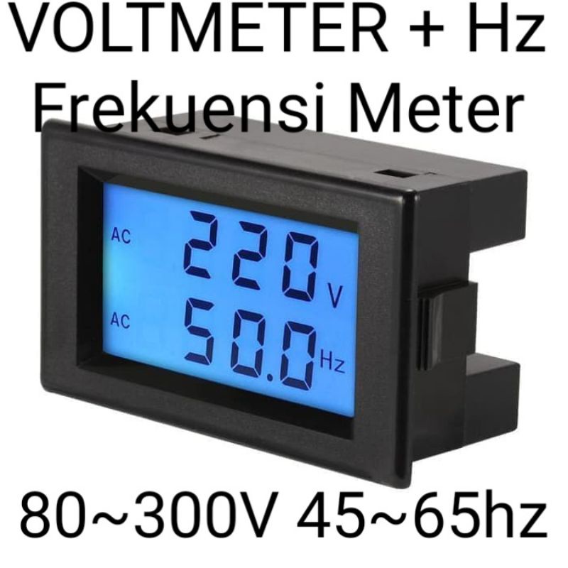 VOLTMETER HERTZMETER FREKUENSI METER AC FREQUENCY METER hzmeter 90V 120V 220V 240V 50hz 60hz