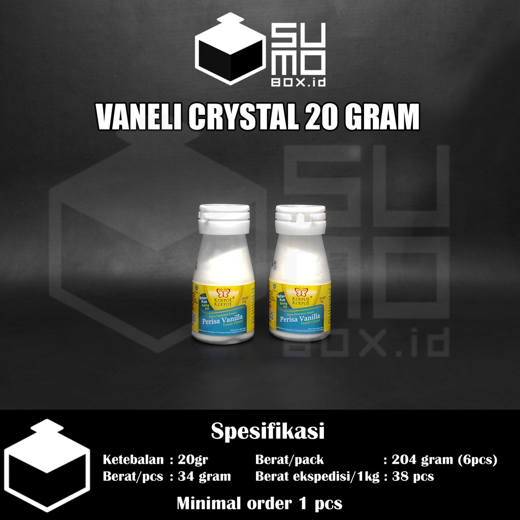 

Perisa vanilla vanila vanili crystal koepoe koepoe kupu 20gram