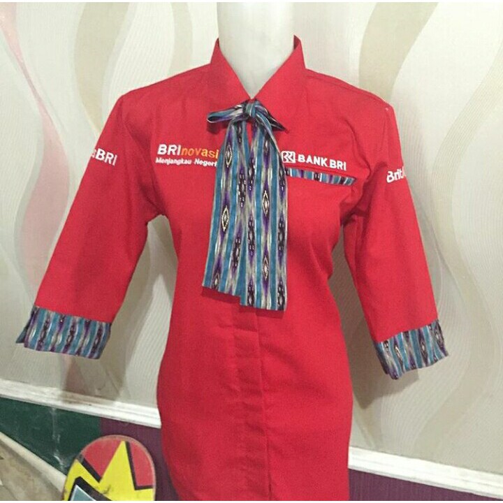 Baju Bengkel BRI lengan 3/4 wanita