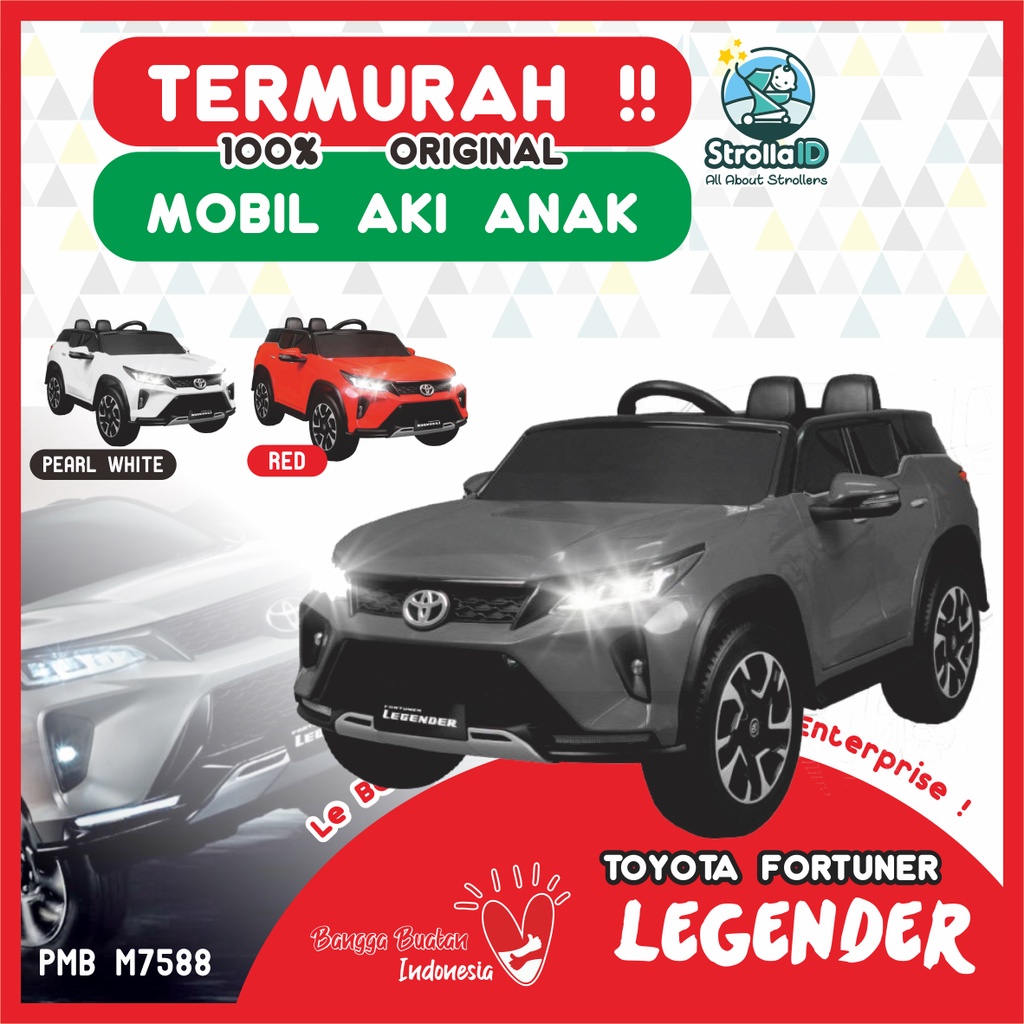 STROLLA Mobil Aki Toyota Fortuner Legender PMB M7588 Mobil Remote Control RC Mobil Anak Aki Motor Ak
