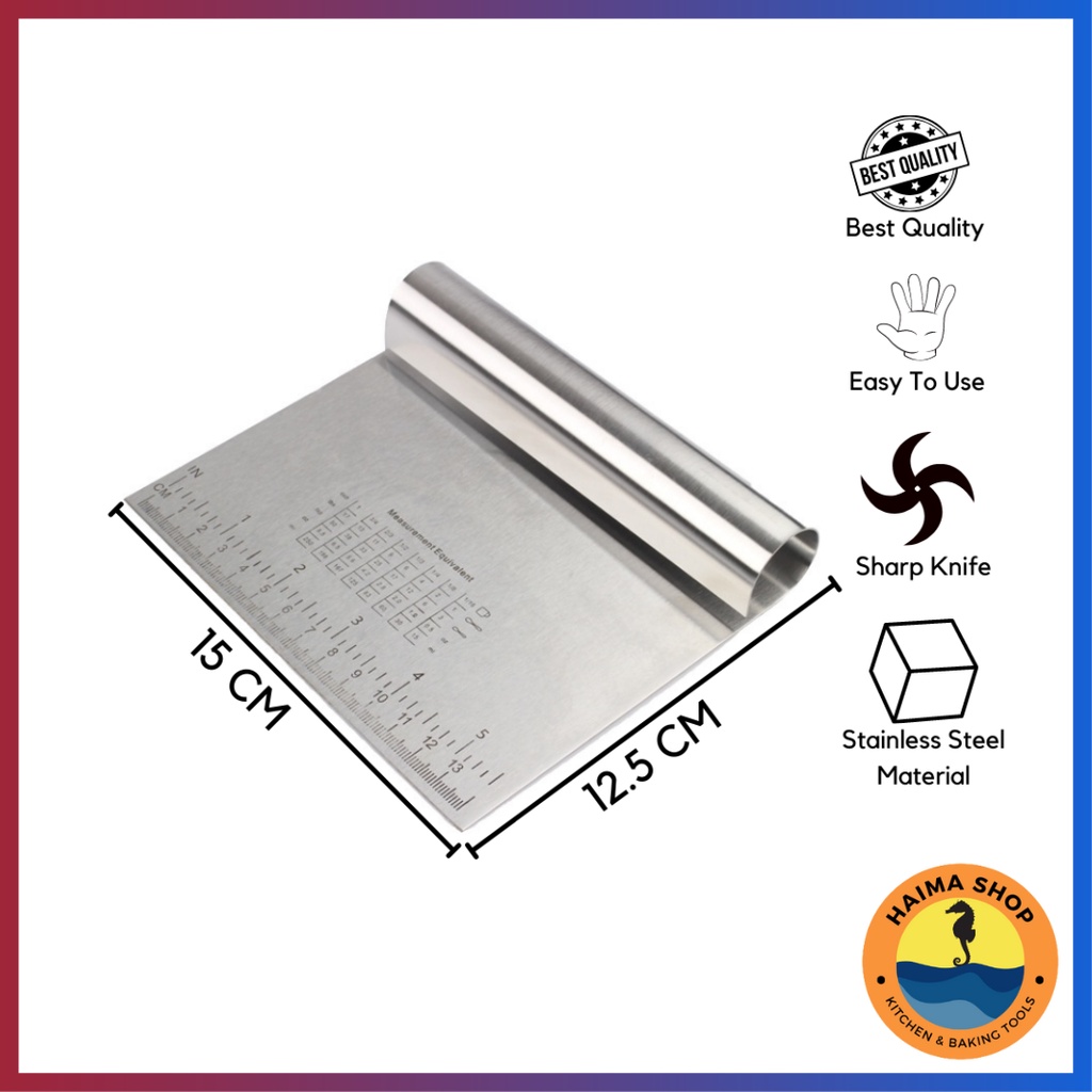 SCRAPER BESI PEMOTONG ADONAN / SCRAPER STAINLESS / SCRAPER KUE BESI