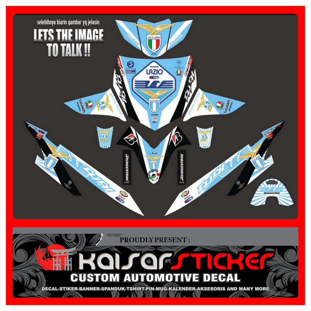 DECAL STICKER MOTOR STIKER STRIPING VARIO LAMA FULL BODY LAZIO