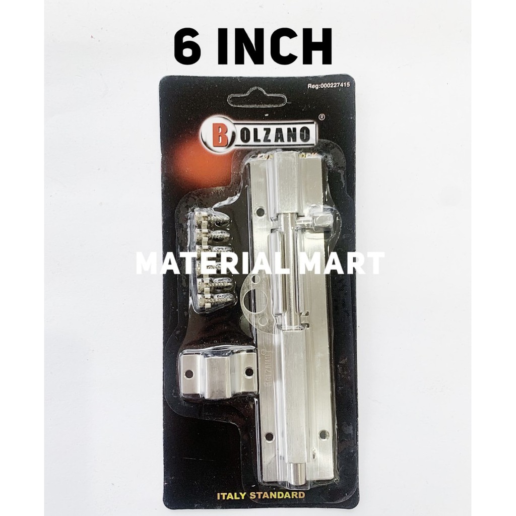 Grendel Slot Pintu Stainless 4 Inch | Selot Kunci Pintu 6 Inch Murah | Material Mart