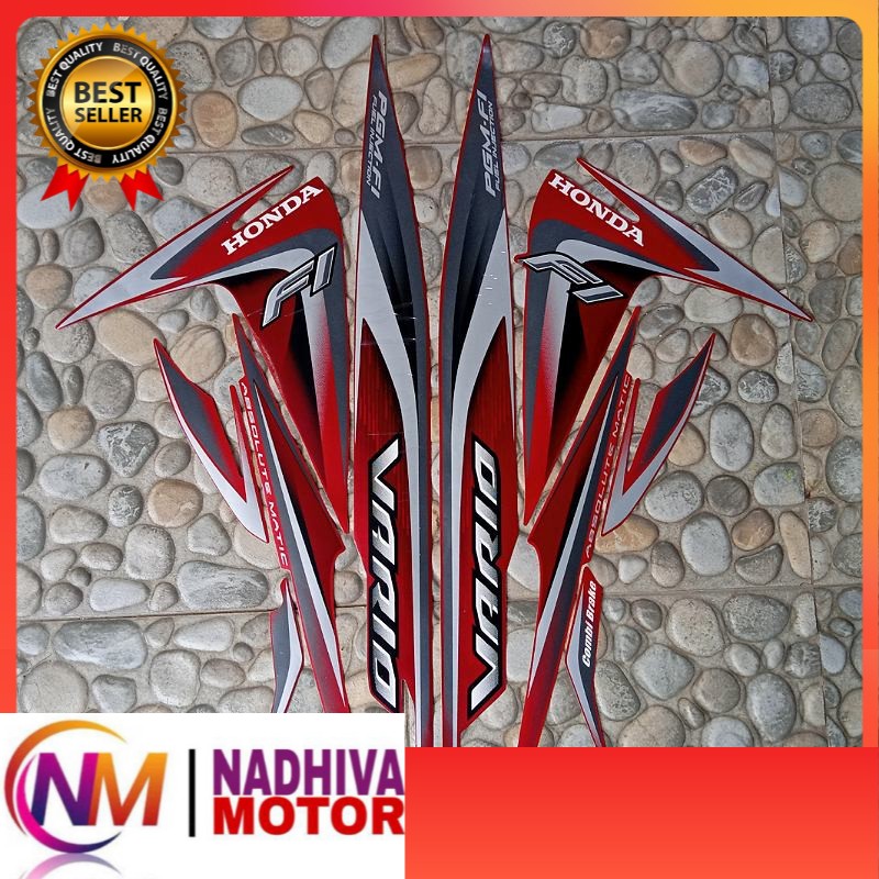 stiker striping honda Vario Cw 110 Fi 2014 merah